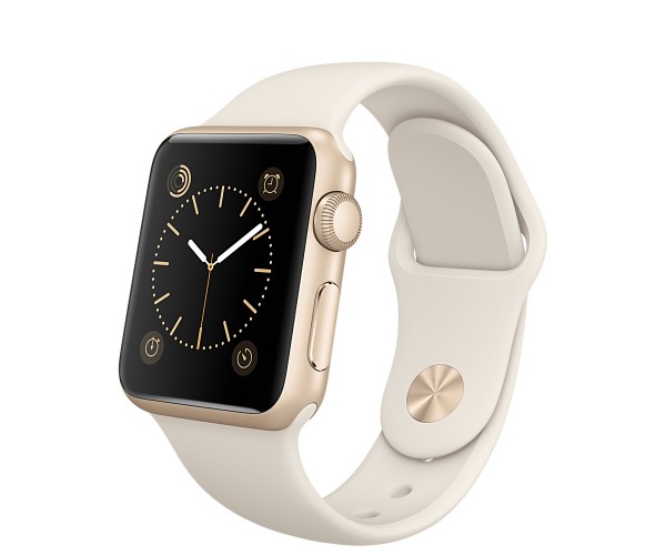 38MM GOLD ALUMINIUM CASE WITH ANTIQUE WHITE SPORT BAND